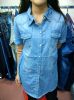 hot sale design  slim fit lady jean shirts